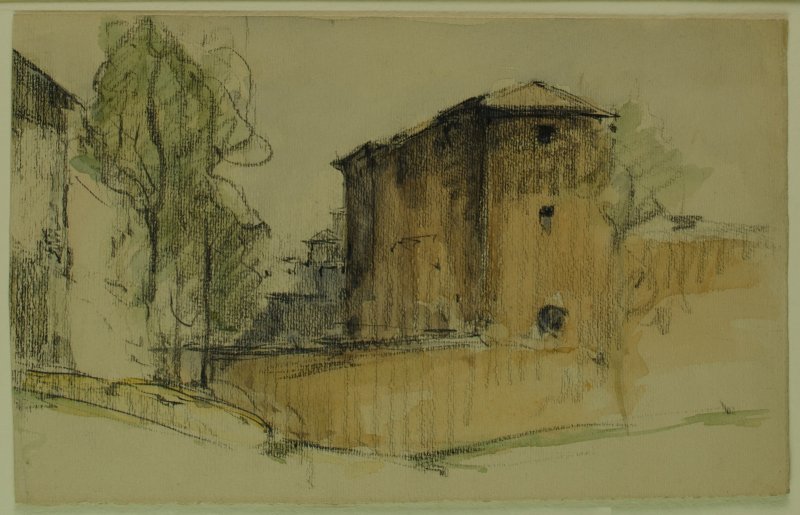 1955 ca. - Case e alberi nei pressi di Serrada (2)